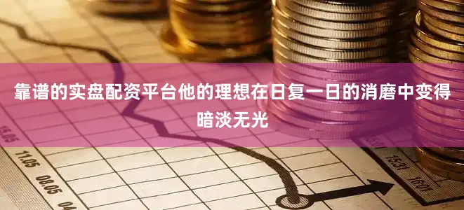 靠谱的实盘配资平台他的理想在日复一日的消磨中变得暗淡无光
